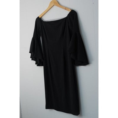 Vince Cameo Black Midi Cocktail Dress Size 6