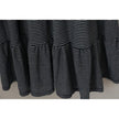 Blakeley Maxi Dress Women Small/Medium Dark Navy Blue Striped Ruffle V-Neck