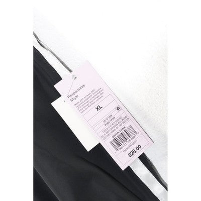 Wild Fable Track Pants Womens Extra Large Black White Stripe Bow Detail