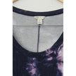Cato Maxi Dress Women Small Purple Tie Dye Cold Shoulder Lattice Sleeve Pockets