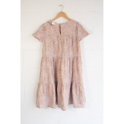 Hippington Mumford Dress Women Large Pink Floral Lace Babydoll Short Sleeve