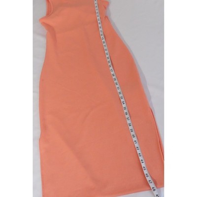 Roxy Maxi Dress Women Medium Peach Sleeveless Cut-Out Open Back Side Slit