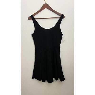 Divided H&M Skater Dress Women Small Black Sleeveless Scoop Neck Fit and Flare