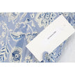 Angie Mini Dress Women Size Small Blue Floral Patchwork Boho Tiered V-Neck Rayon