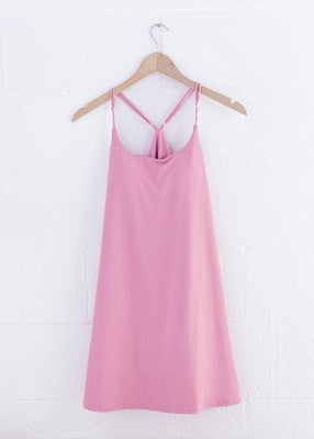 Sleeveless Active Tennis Dress with Unitard Liner