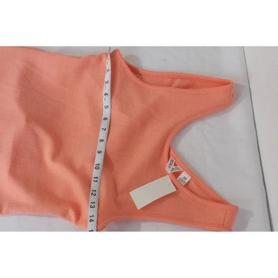 Roxy Maxi Dress Women Medium Peach Sleeveless Cut-Out Open Back Side Slit