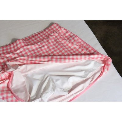 J.Crew Gingham Active Skort Women Extra Large Pink White Checkered BF735
