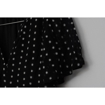 CATO Black and White Polka Dot A Line Midi Dress Size Medium