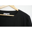 Southern Lady 3/4 Sleeve Top Womens 1X Black Crew Neck Solid Knit Blouse