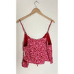 No Boundaries Red Tie Front Lace Tank Top Size XL