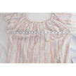 Pink Rose Off The Shoulder Blouse Womens Small Coral Blue Striped Short Sleeve