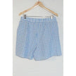 Gingham Shorts Women Extra Large Blue White Checkered Elastic