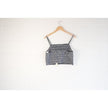 No Boundaries Smocked Cami Top Women Extra Large Navy White Gingham Cropped