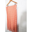Cato Crochet Lace Midi Skirt Women Size 14 Coral Peach Fringe Hem Boho