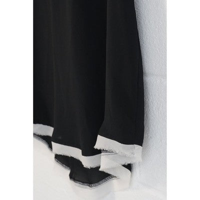 Who What Wear Womens Sleeveless Layered Blouse Black White Medium Keyhole Back