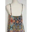 Bailey Blue Handkerchief Hem Maxi Dress Womens Medium Geometric Print