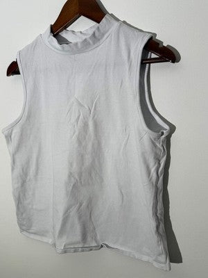 ModCloth Neck Tank Top Women Large White Sleeveless Casual Basic