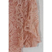 WinWin Full Lace Tunic Women Small/Medium Peach Off Shoulder Bell Sleeve Top