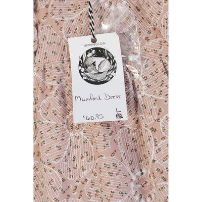 Hippington Mumford Dress Women Large Pink Floral Lace Babydoll Short Sleeve