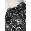 Soybu Dress Women Medium Black White Floral Print Mock Neck Long Sleeve Keyhole