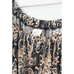 Romper Jumper Women Medium Black Silk Blend Paisley Print Pocket