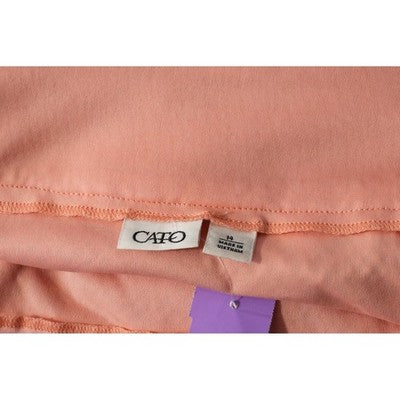 Cato Crochet Lace Midi Skirt Women Size 14 Coral Peach Fringe Hem Boho