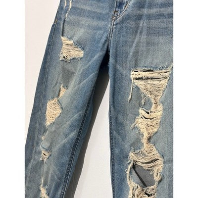 Eunina Distressed Acid Wash Boyfriend Jeans Size 7
