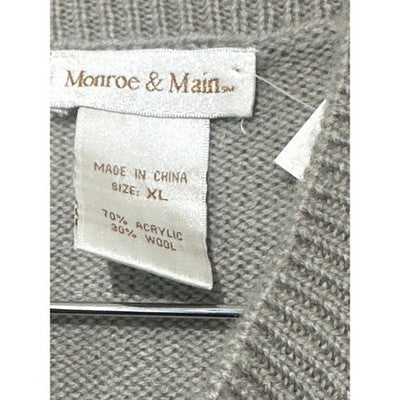 Monroe & Main Knit Sleeveless Button Front Sweater Vest XL
