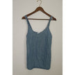 C&C California Camisole Top Women Small Blue Lyocell Chambray Sleeveless V-Neck