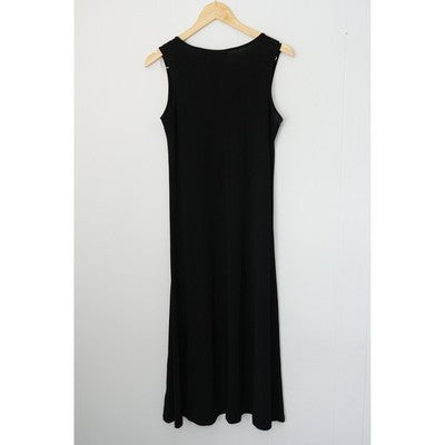 Attitudes by Renee Maxi Dress Women Extra Small Petite Black Sleeveless Stretchy