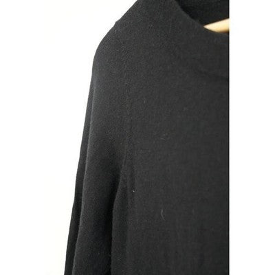 Moth Anthropologie Knit Tunic Top Women Small/ Petite Black Mixed Media Patch Pockets