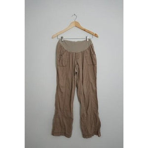 Maternity Rollup Cargo Khaki Pant Size Large - Oh Baby by Motherhood