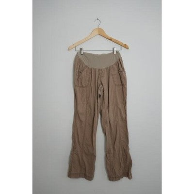 Maternity Rollup Cargo Khaki Pant Size Large - Oh Baby by Motherhood