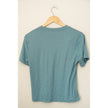 Embellished Ribbed T-Shirt Women Small Rhinestone Pearl Floral