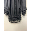 Ashro black ruffle long sleeve size medium blouse
