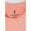 Skechers T-Shirt Women Medium Peach Short Sleeve High-Low Activewear Top