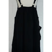 Hot & Delicious Overall Dress Women Small Black Cargo Pocket Bubble Hem Gorpcore