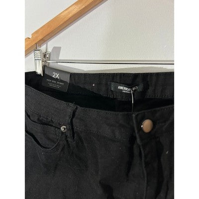 Ashley Stewart American Bazi Black High Rise Skinny Jeans 2XL
