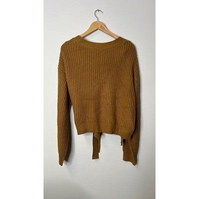 Ashley Stewart Chipmunk Brown Ribbed Knit Cropped Sweater - Size 2XL