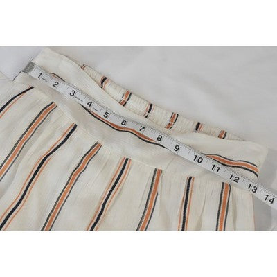 Jessica Simpson Maxi Skirt Women Small White Striped High Low Ruffle Tiered