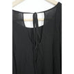 Old Navy Cold Shoulder Top Women Small Black Pintuck Long Sleeve Keyhole Back