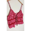 No Boundaries Red Tie Front Lace Tank Top Size XL