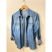 Love Tree Button-Down Denim Shirt - Medium