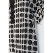 Bizz Princess Shift Mini Dress Medium Black White Geometric Embroidered Cotton