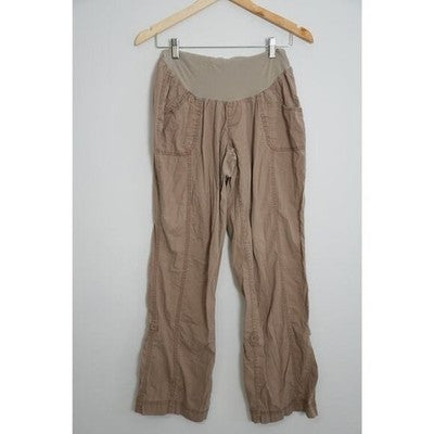 Maternity Rollup Cargo Khaki Pant Size Large - Oh Baby by Motherhood