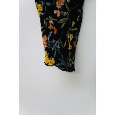 Patrons of Peace Black Floral Cardigan Size Medium