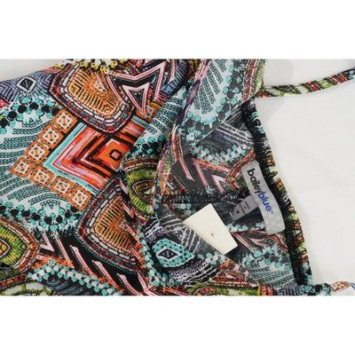 Bailey Blue Handkerchief Hem Maxi Dress Womens Medium Geometric Print