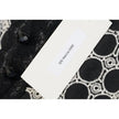 Bizz Princess Shift Mini Dress Medium Black White Geometric Embroidered Cotton