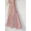 Free People Tank Top Women Extra Small Pink Pintuck Pleated Gauze Halter Boho