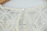 Cato Blouse Womens Medium White Floral Lace Sheer Bell Sleeve Party Boho Top